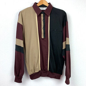 Vintage 90s Palmland Vertical Stripe Fresh Prince Dadcore Long Sleeve Shirt Lg